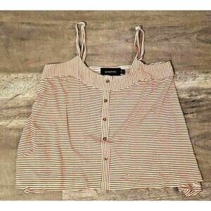 MINKPINK Women's Striped Tank Top Red / White ( M )